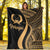 Pohnpei Premium Blanket - Gold Polynesian Tentacle Tribal Pattern - Polynesian Pride