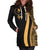 Yap Women's Hoodie Dress - Gold Polynesian Tentacle Tribal Pattern - Polynesian Pride