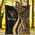 Niue Custom Personalised Premium Blanket - Gold Polynesian Tentacle Tribal Pattern - Polynesian Pride