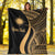 Marshall Islands Custom Personalised Premium Blanket - Gold Polynesian Tentacle Tribal Pattern - Polynesian Pride