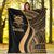 Tuvalu Premium Blanket - Gold Polynesian Tentacle Tribal Pattern - Polynesian Pride