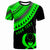 Pohnpei Custom T Shirt Ginger Lei Green Pattern Unisex Green - Polynesian Pride