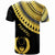 Pohnpei Custom T Shirt Ginger Lei Gold Pattern - Polynesian Pride