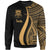 Tuvalu Sweatshirt - Gold Polynesian Tentacle Tribal Pattern Unisex Gold - Polynesian Pride