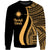 Marshall Islands Sweatshirt - Gold Polynesian Tentacle Tribal Pattern Unisex Gold - Polynesian Pride