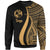 Tonga Sweatshirt - Gold Polynesian Tentacle Tribal Pattern Unisex Gold - Polynesian Pride