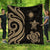 Marshall Islands Premium Quilt - Gold Tentacle Turtle Gold - Polynesian Pride