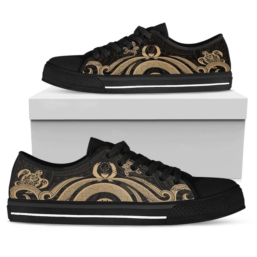 Pohnpei Low Top Canvas Shoes - Gold Tentacle Turtle - Polynesian Pride