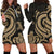 Tonga Women Hoodie Dress - Gold Tentacle Turtle Gold - Polynesian Pride