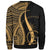 Chuuk Custom Personalised Sweatshirt - Gold Polynesian Tentacle Tribal Pattern - Polynesian Pride