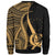 Pohnpei Sweatshirt - Gold Polynesian Tentacle Tribal Pattern - Polynesian Pride