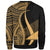 Tokelau Custom Personalised Sweatshirt - Gold Polynesian Tentacle Tribal Pattern - Polynesian Pride