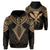 Hawaii Polynesian Hoodie Limited Tab Style Gold Unisex Black - Polynesian Pride