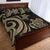 Kosrae Quilt Bed Set - Gold Tentacle Turtle - Polynesian Pride