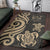 Fiji Area Rug - Gold Tentacle Turtle Crest - Polynesian Pride