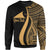 Tokelau Custom Personalised Sweatshirt - Gold Polynesian Tentacle Tribal Pattern Unisex Gold - Polynesian Pride