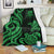 Tuvalu Premium Blanket - Green Tentacle Turtle White - Polynesian Pride