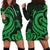 Marshall Islands Women Hoodie Dress - Green Tentacle Turtle Crest Green - Polynesian Pride