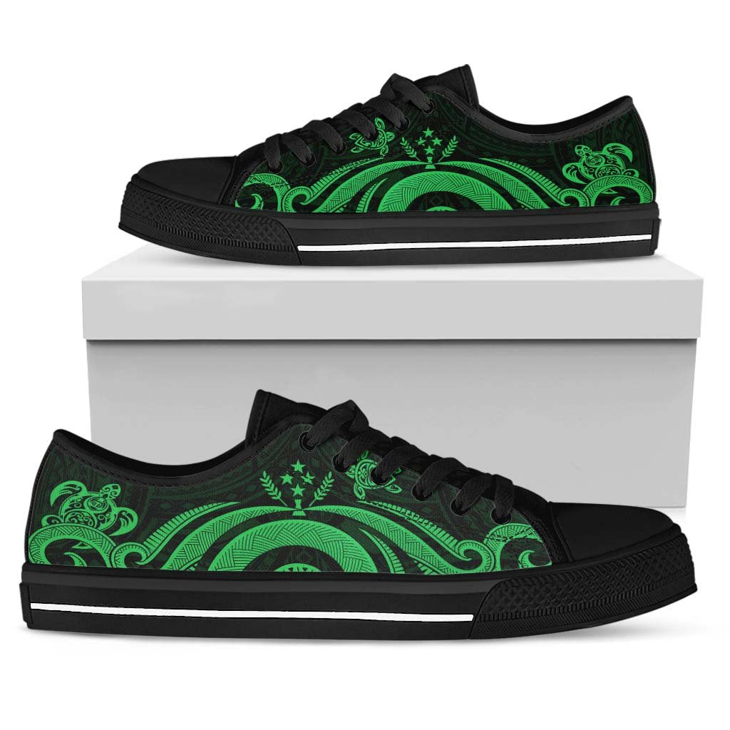 Kosrae Low Top Canvas Shoes - Green Tentacle Turtle - Polynesian Pride