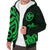 Hawaii Sherpa Hoodie - Green Tentacle Turtle - Polynesian Pride