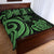 Yap Quilt Bed Set - Green Tentacle Turtle - Polynesian Pride