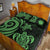 Northern Mariana Islands Quilt Bed Set - Green Tentacle Turtle - Polynesian Pride