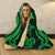 Tokelau Hooded Blanket - Green Tentacle Turtle - Polynesian Pride