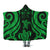 Fiji Hooded Blanket - Green Tentacle Turtle Crest Hooded Blanket Green - Polynesian Pride