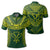 Hawaiian Kanaka Map Football Jersey Polo Shirt Green and Yellow Roger Style Unisex Green - Polynesian Pride