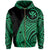 Hawaii Kanaka Polynesian Zip up Hoodie Tatoo Style Green - Polynesian Pride