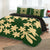 Hawaiian Royal Pattern Quilt Bed Set - Green - L3 Style - AH - Polynesian Pride