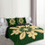 Hawaiian Royal Pattern Quilt Bed Set - Green - L1 Style - AH - Polynesian Pride