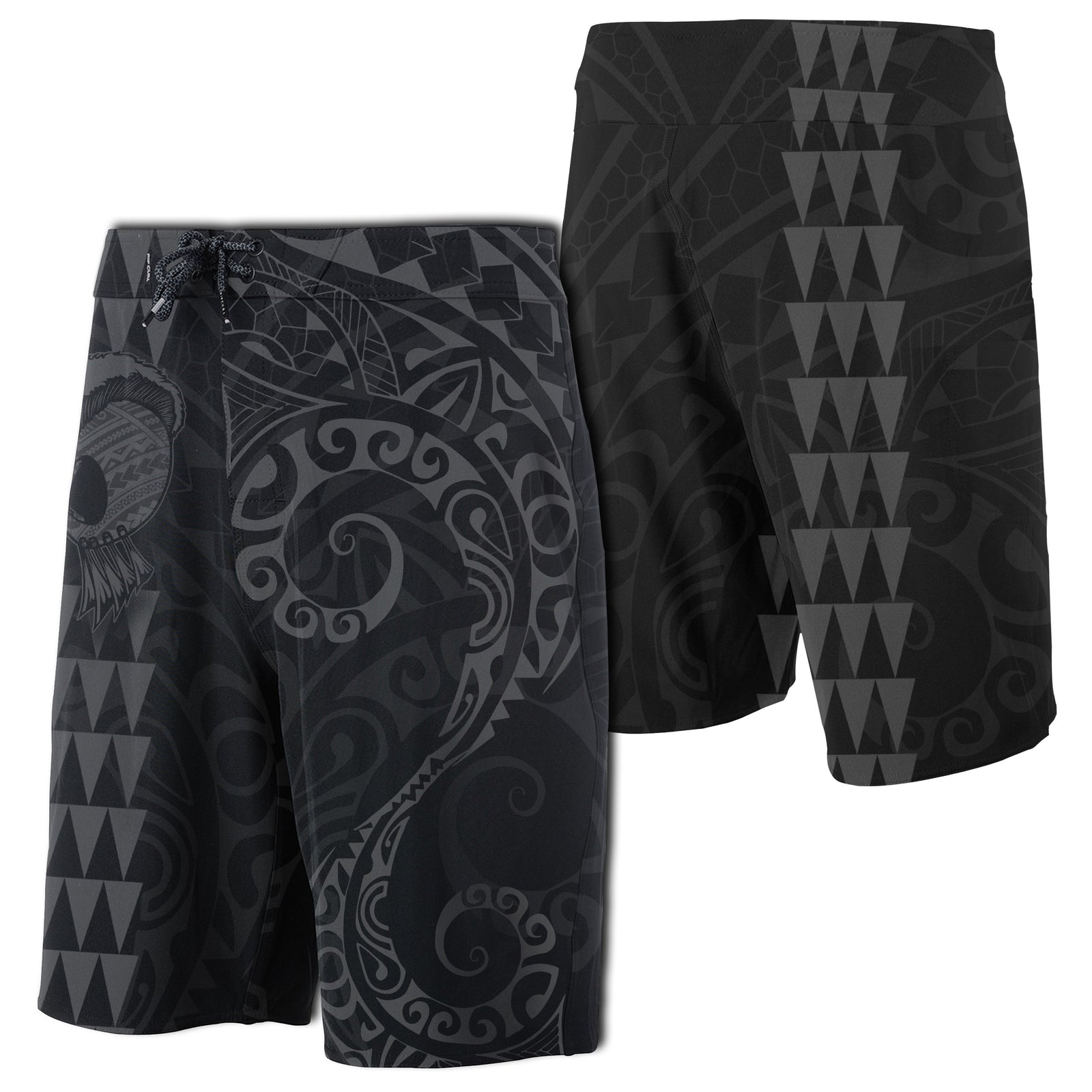 Hawaii Polynesian Warrior Board Shorts - Grey Men Grey - Polynesian Pride