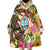 Guam Flowers Tropical With Sea Animals Wearable Blanket Hoodie LT9 - Polynesian Pride