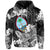 Custom Guam Polynesian Hoodie Tropical Flowers Black LT8 Hoodie Black - Polynesian Pride