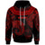 Guam Hoodie Palm Leaf Texture Red Unisex Red - Polynesian Pride