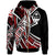 Guam Zip up Hoodie Tribal Flower Special Pattern Red Color Unisex Red - Polynesian Pride