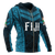 Fiji Zip up Hoodie Fijian Waves - Polynesian Pride