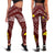 Papua New Guinea Women's Leggings - Flag With Polynesian Patterns (Red) - Polynesian Pride