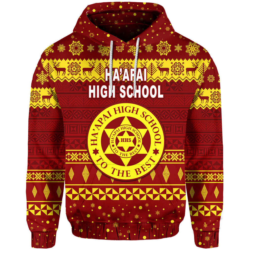 Custom Haapai High School Christmas Hoodie Simple Style LT8 - Polynesian Pride