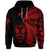 Custom New Zealand Haka Rugby Maori Zip Hoodie Silver Fern Vibes Red LT8 - Polynesian Pride