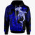 Hawaii Polynesian Hoodie Hammerhead Shark Tribal Pattern Blue Unisex Blue - Polynesian Pride