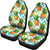 Hawaii Car Seat Covers - Tropical Pineapple Pattern - K5 Universal Fit Black - Polynesian Pride