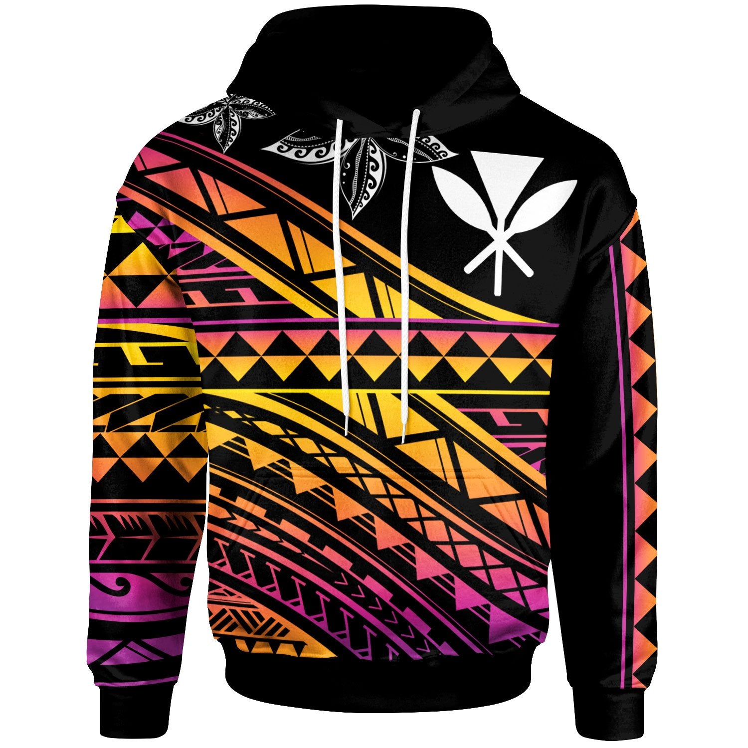 Hawaii Custom Hoodie Special Polynesian Ornaments Unisex Black - Polynesian Pride