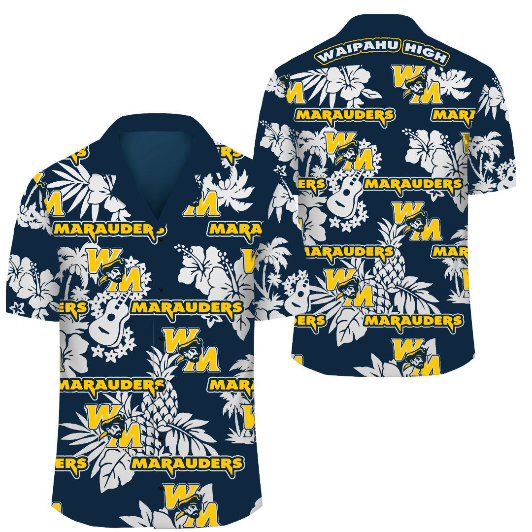 Hawaii Hawaiian Shirt - Waipahu High School Hawaiian Shirt RLT8 Blue - Polynesian Pride