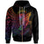 Hawaii Zip Hoodie Butterfly Polynesian Style Unisex Black - Polynesian Pride