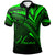 Hawaii Polo Shirt Green Color Cross Style Unisex Black - Polynesian Pride