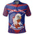 American Samoa Custom Polo Shirt The Eagle With Polynesian Pattern Unisex Blue - Polynesian Pride