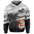 Fiji Rugby Makare and Tapa Patterns Hoodie Black Unisex Black - Polynesian Pride