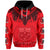 Custom Samoa Tribal Tattoo Coat of Arms Hoodie No.1 LT6 Red - Polynesian Pride